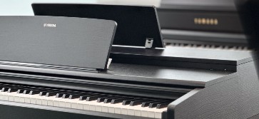 Digital pianos in The Music Station showroom